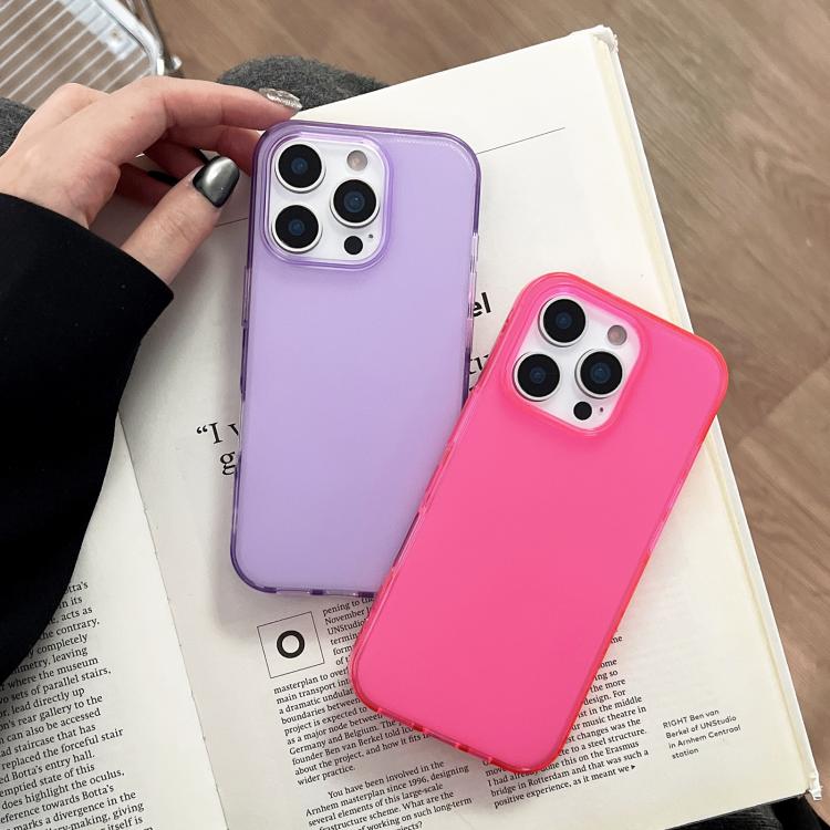 Funda de TPU transparente y cómoda para iPhone 11 (rosa roja)