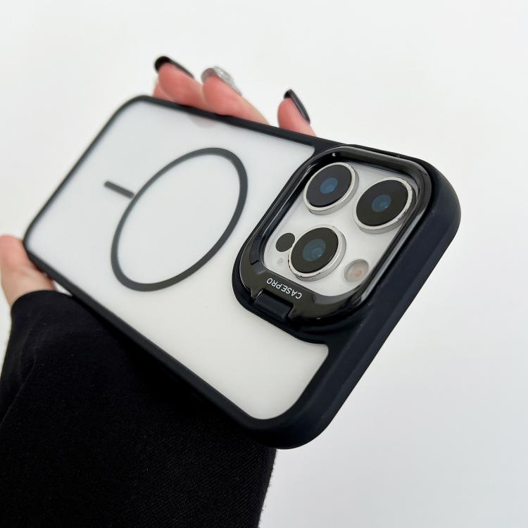 Estuche magnético MagSafe para iPhone 11 con soporte para lente de PC (azul)