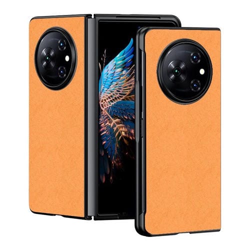 Funda ultrafina de piel lisa para Tecno Phantom V Fold (naranja)