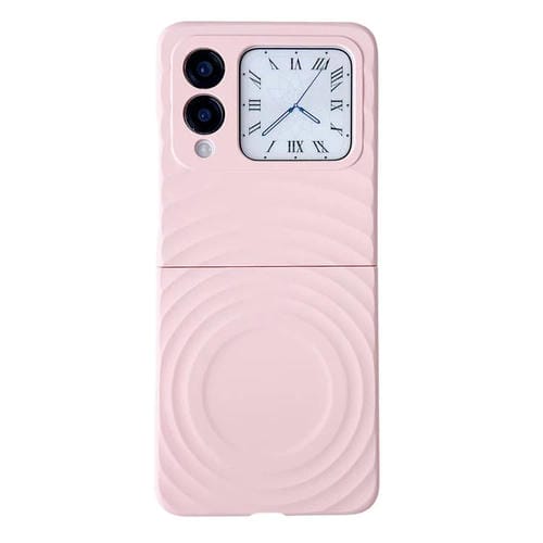 Funda de PC con textura ondulada MagSafe y tacto suave para Huawei nova Flip (rosa)