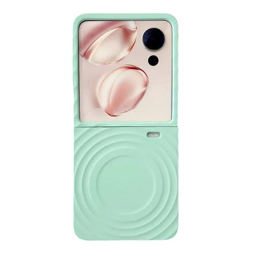 Funda para teléfono de PC con textura ondulada y MagSafe para Honor V (verde menta)