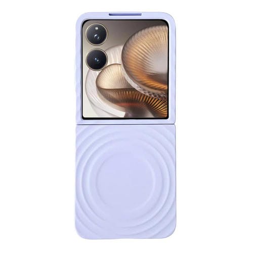 Funda de PC con textura ondulada MagSafe y tacto suave para Xiaomi Mix Flip 2 (morado)