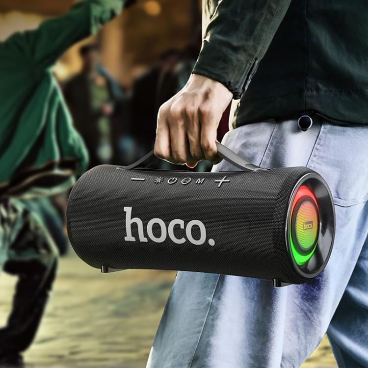 Altavoz Bluetooth portátil para exteriores hoco HA10 Oleada (negro)