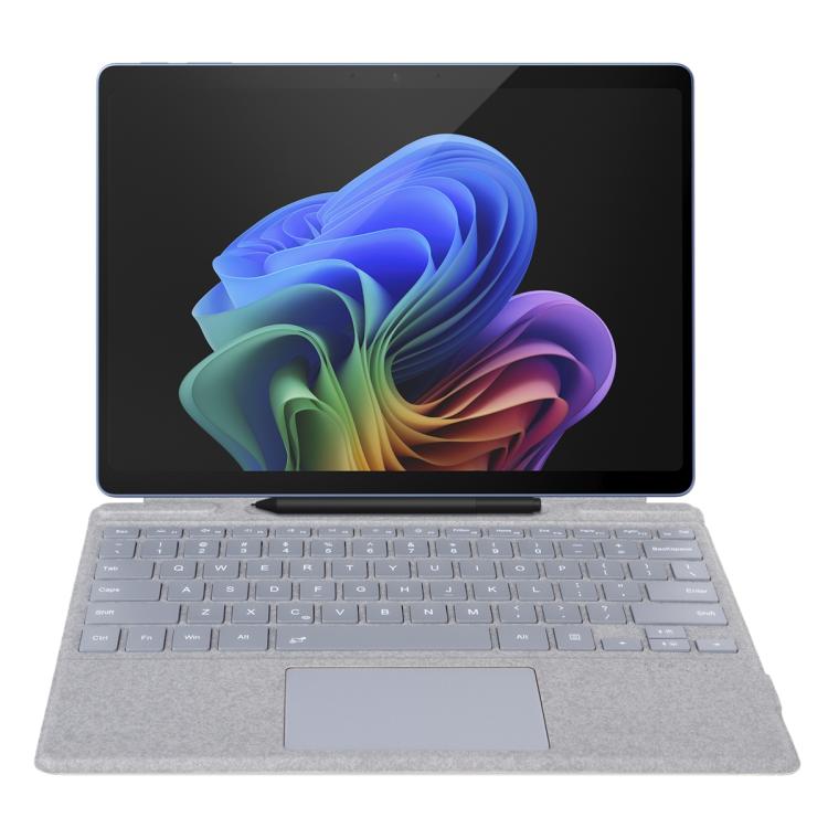 Teclado Bluetooth con panel táctil y retroiluminación de un solo color para Microsoft Surface Pro 9/10/11/12 (gris claro)