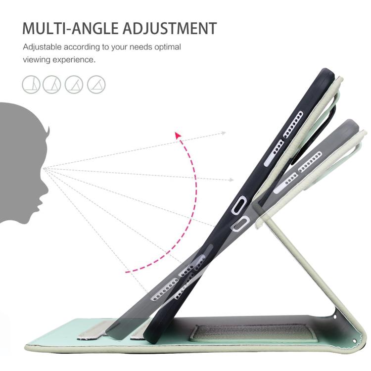 Funda inteligente de piel de lichi con tacto de gato para iPad Pro 13 (2024) (verde)
