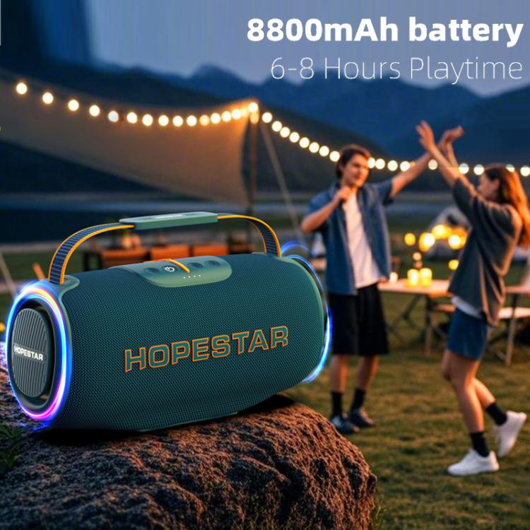 Altavoz Bluetooth portátil HOPESTAR H88 de 70 W para exteriores, resistente al agua, compatible con TF/AUX/USB/TWS (gris)