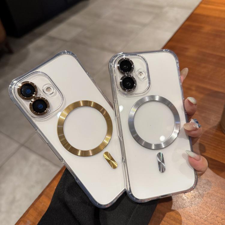Funda de acrílico transparente MagSafe para iPhone 16 Plus (gris titanio)