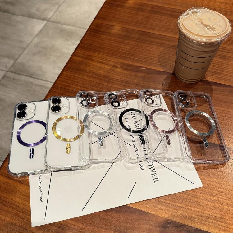 Funda de acrílico transparente MagSafe para iPhone 15 Pro Max (plateada)
