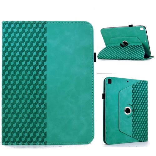 Funda de cuero inteligente con relieve romboidal para iPad 10.2 2021 / Air 10.5 (azul claro)