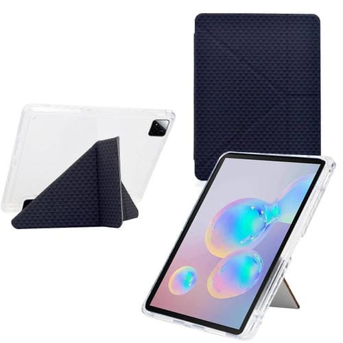 Funda de cuero inteligente con textura piramidal plegable en Y para Xiaomi Pad 7/7 Pro (negra)