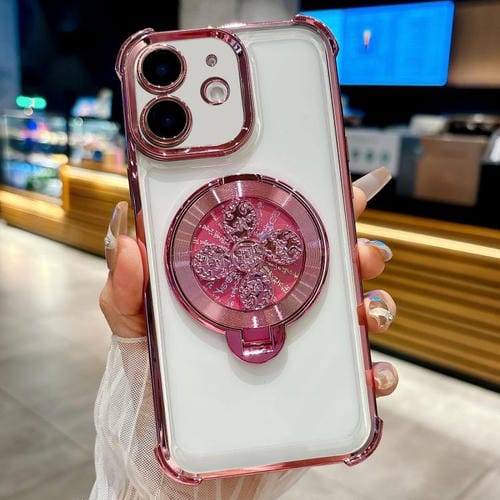 Funda con soporte para peonza para iPhone 12 (rosa)