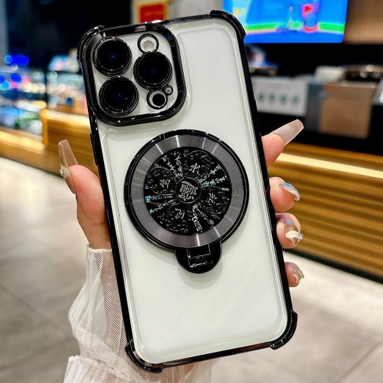Funda con soporte giratorio para iPhone 15 Pro Max (negra)