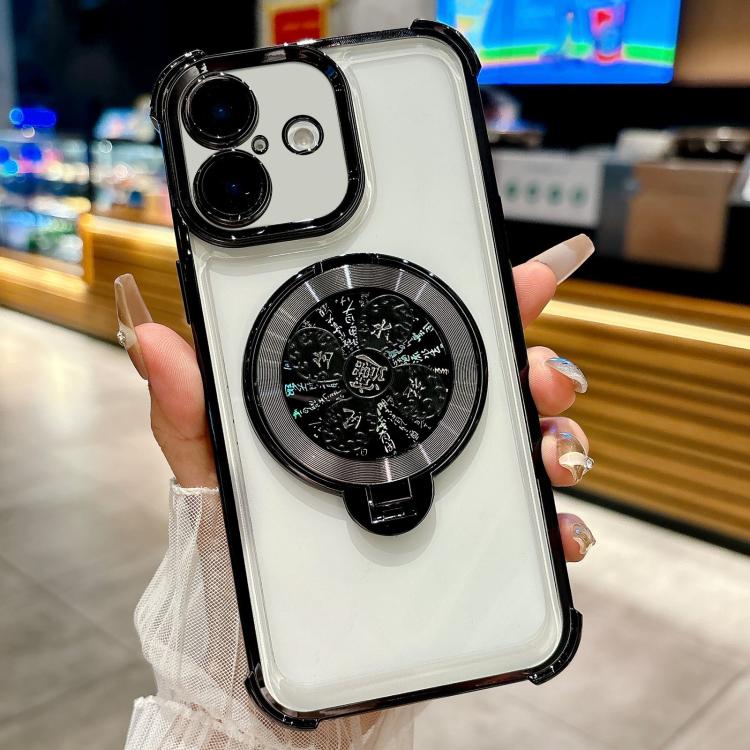 Funda con soporte giratorio para iPhone 16 Plus (negra)