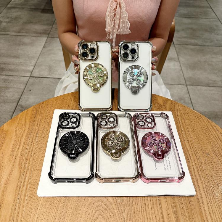 Funda con soporte para peonza para iPhone 16e (dorado desierto)