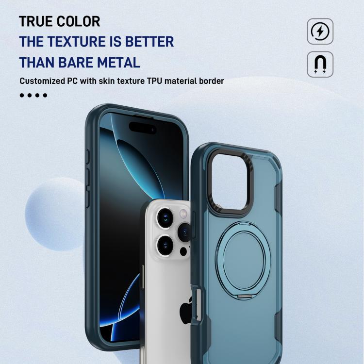 Funda protectora MagSafe para iPhone 16 Pro (azul rey y azul)