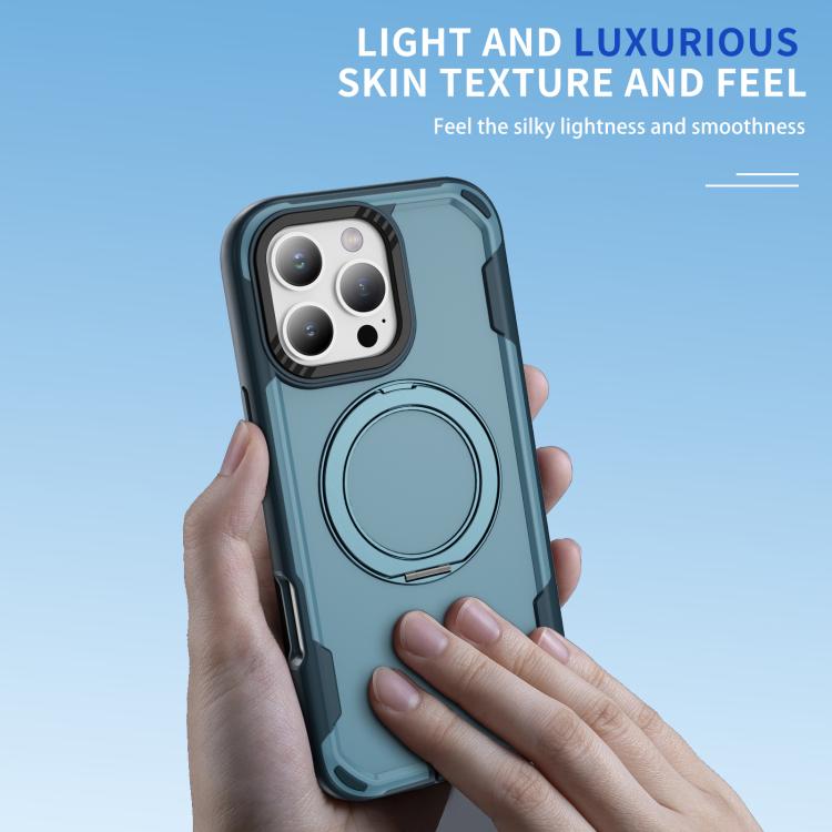 Funda protectora MagSafe para iPhone 16 Pro (azul rey y azul)