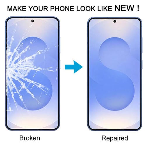 Frontglaslinse Samsung Galaxy S25 SM-S931B Frontbildschirm mit OCA-Klebstoff (10 Stück)