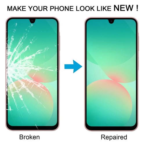 Verre Extérieur pour Samsung Galaxy A26 SM-A266B avec Adhésif OCA (10 unités)