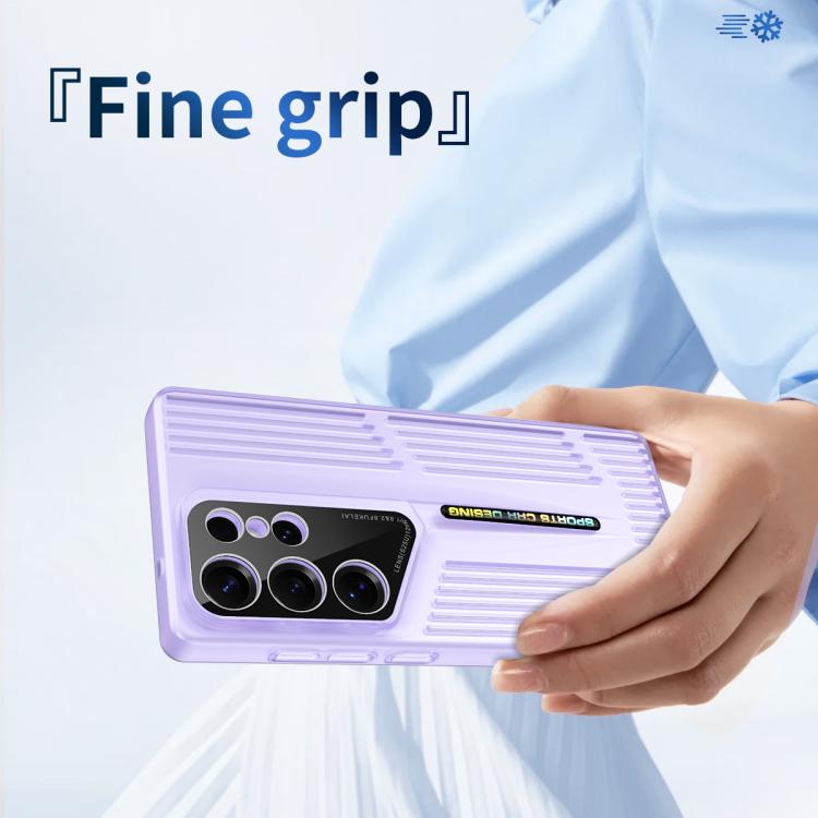 Funda para Samsung Galaxy S22 Ultra 5G, translúcida, esmerilada y con disipación de calor (amarilla)