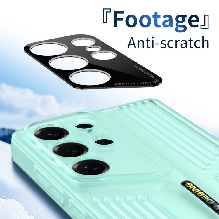 Funda para Samsung Galaxy S25+ 5G, translúcida, esmerilada y con disipación de calor (amarilla)