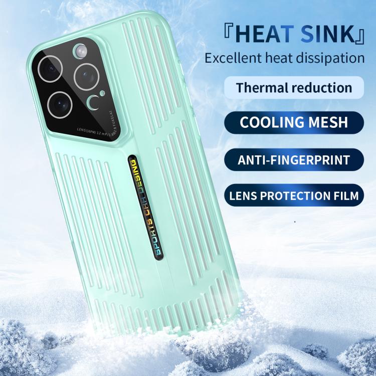 Funda para iPhone 11 Pro Max con disipación de calor, translúcida, esmerilada y hueca (negro y gris)