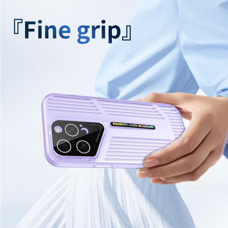 Funda para iPhone 11, translúcida, esmerilada y hueca, con disipación de calor (morado claro)