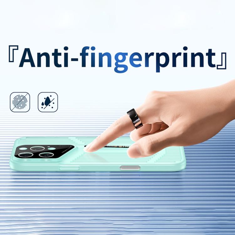 Funda para iPhone 15 Pro, translúcida, esmerilada y con disipación de calor (amarilla)