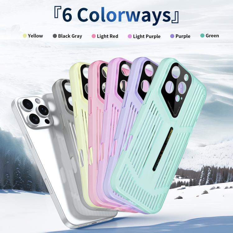 Funda para iPhone 11, translúcida, esmerilada y hueca, con disipación de calor (amarilla)