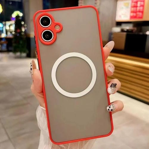 Funda MagSafe con diseño de ojo de halcón para Samsung Galaxy A05 (roja)