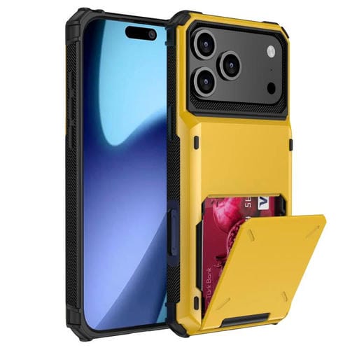 Funda resistente y duradera para iPhone 17 Pro Max, resistente a arañazos y golpes (amarilla)