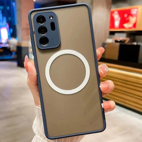 Funda MagSafe con diseño de ojo de águila y textura para Samsung Galaxy Note20 Ultra 4G/5G (azul rey)