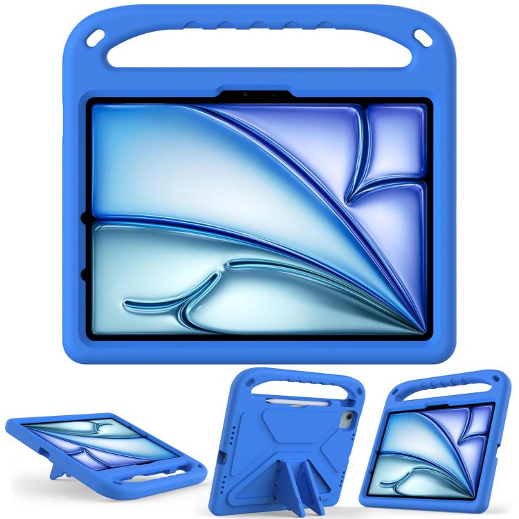 Funda de EVA a prueba de golpes con asa y soporte para iPad Air 11 (2024/2025) (azul)