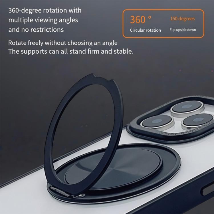 Funda MagSafe semitransparente con rotación de 360 grados para iPhone 14/13 (negra)
