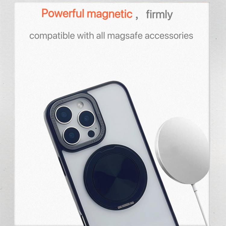 Funda MagSafe semitransparente con rotación de 360 grados para iPhone 14/13 (negra)