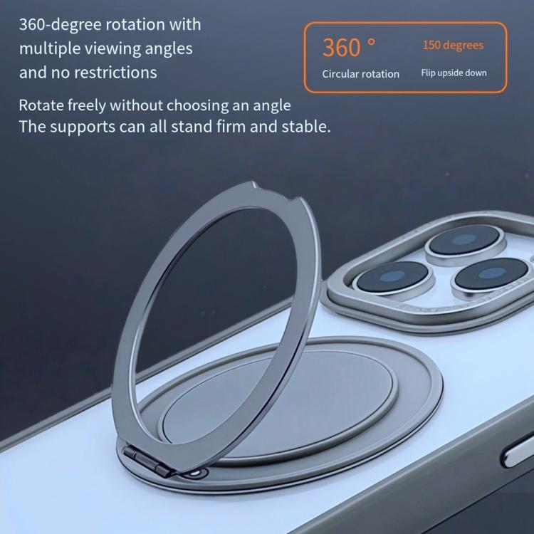 Funda MagSafe semitransparente con rotación de 360 grados para iPhone 14/13 (gris)