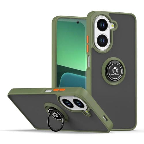 Funda de TPU + PC con aro para Redmi A5 4G (171,7 mm) Serie Q Shadow 1 (Verde militar)