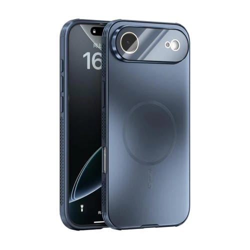 Funda ABEEL MagSafe esmerilada con disipación de calor y película para lente para iPhone 17 Air (azul oscuro)