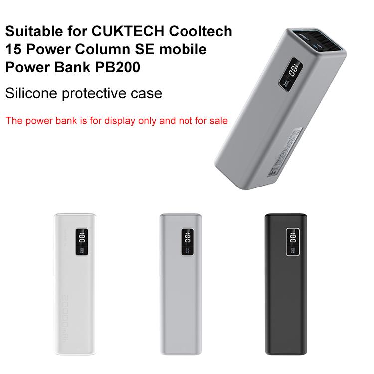 Funda protectora de silicona para batería externa CUKTECH 15 SE de 20000 mAh y 100 W (gris)