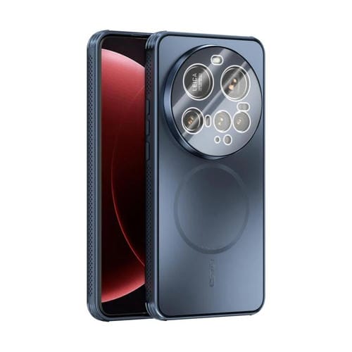 Funda MagSafe esmerilada con disipación de calor y película para lente para Xiaomi 15 Ultra ABEEL (azul oscuro)