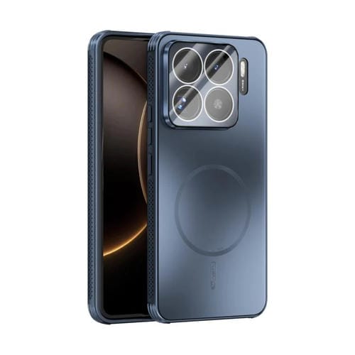 Funda ABEEL MagSafe esmerilada con disipación de calor y película para lente para Xiaomi 15S Pro (azul oscuro)