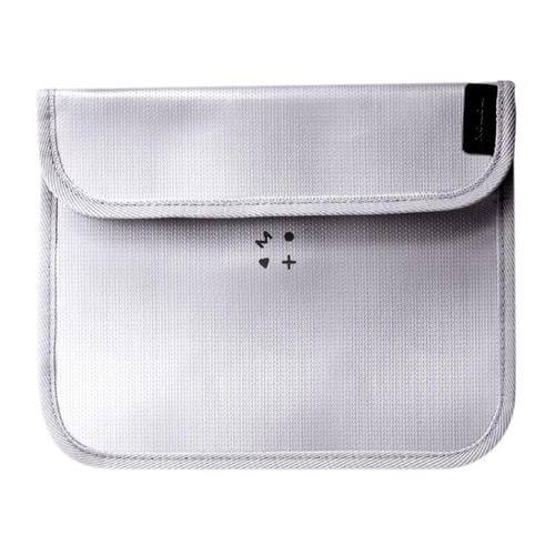 Bolsa de almacenamiento ignífuga MOMAX SR53E para aviones de pasajeros de 1 mundo, tamaño: 218 x 235 mm (gris)