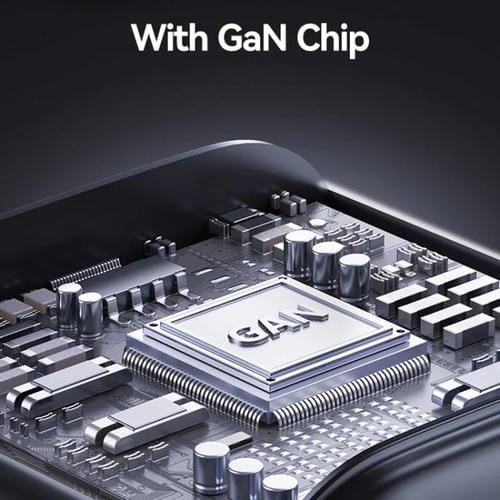 Cargador mini rápido USAMS CC265 de 67 W GaN, 2 puertos USB tipo C, con triple puerto, enchufe UE (blanco)