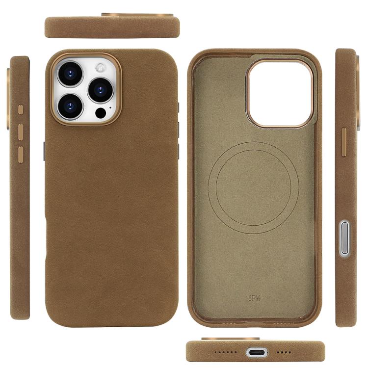 Funda de cuero sintético VIETAO Suede MagSafe para iPhone 15 Pro (negra)