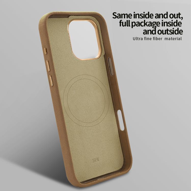 Funda de cuero sintético VIETAO Suede MagSafe para iPhone 15 Pro (negra)