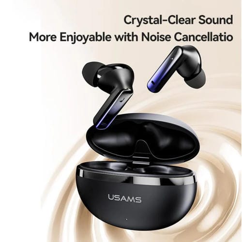 Auriculares inalámbricos Bluetooth USAMS Echo E02 ANC y ENC TWS intraaurales (negros)