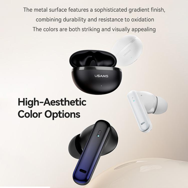 Auriculares inalámbricos Bluetooth USAMS Echo E02 ANC y ENC TWS intraaurales (negros)