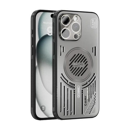 Funda ABEEL Ice Fox Series con disipador de calor magnético para iPhone 14 Pro Max (gris titanio)