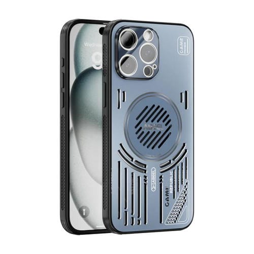 Funda para iPhone 15 Pro ABEEL Ice Fox Series con disipador de calor magnético (azul)