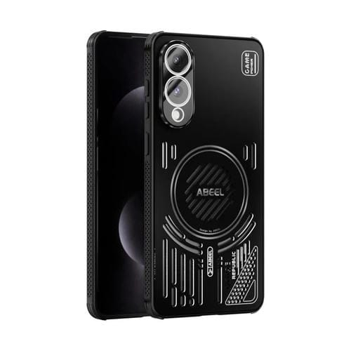 Funda con disipador de calor Magsafe para Samsung Galaxy S25 Edge 5G ABEEL Ice Fox Series (negra)