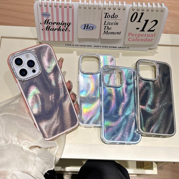 Funda 3 en 1 con diseño de arena movediza y marco de diamante para iPhone 11 Pro Max (azul)